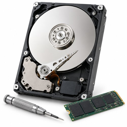 Hard drive and solid-state storage for data recovery